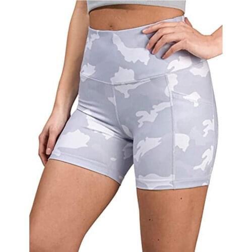 Women Shorts Summer Slim Beach Casual Shorts Camo Women Summer High Waist Hip Lifter Tummy Control Shorts with Pocket 2020