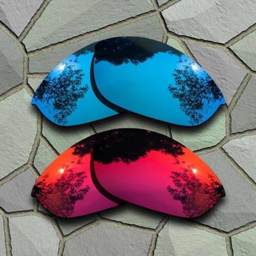 Sky Blue&Violet Red Sunglasses Polarized Replacement Lenses for Oakley Half Jacket