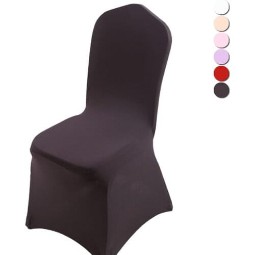 Solid Spandex Slipcover Chair Cover Stretch for Wedding Banquet Party Decor Chair Dining Room Washable Hotal Banquet Seat Cover