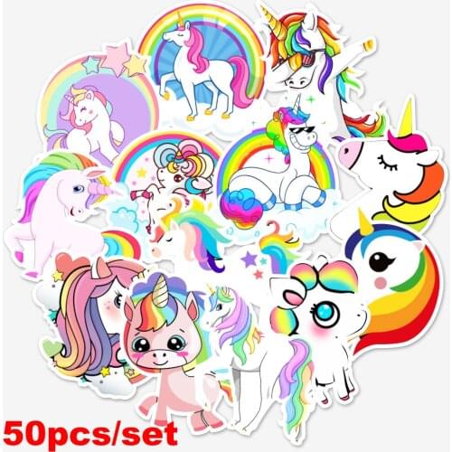 Unicorn Waterproof PVC Self adhesive Stickers Bicycle Luggage Laptop Motorcycle Graffiti Sticker Kids Toy
