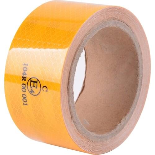 5cm PET clear ECE104 reflective tape for vehicles Red Yellow White colors