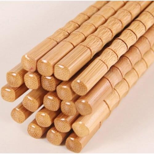 1 Pairs Bamboo Ecological Chopsticks Handmade Wood Chop Sticks Korean Kitchen Supplies Reusable Adult Eating Utensils Cutlery