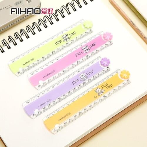 1pc 30CM New Cute Kawaii Study Color Folding Ruler Multifunction diy Drawing Rulers For Kids Students Office School Stationery