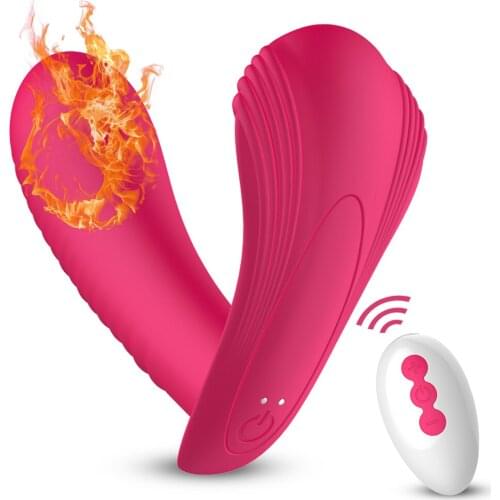 10 Speed Heating Dildo Vibrator Remote Control Wearable G Spot Strapon Clitoris Stimulator Sex Vibrator Adult Sex Toys For Women