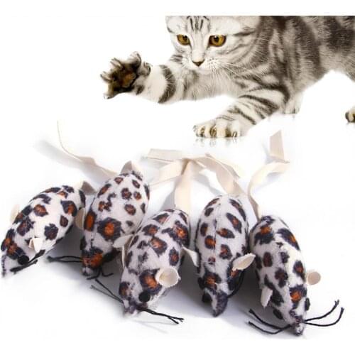 2Pcs Pet Cat Toy Funny Cute Leopard Mice Design Bite Resistant Plush Kitten Relieve Stress Doll Toy Pet Accessories