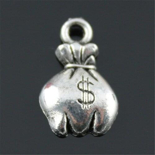 20pcs Charm Money Bag Charms For Attracting Money Antique Charms Jewelry Making Accessories Wholesale For Money 11x19mm
