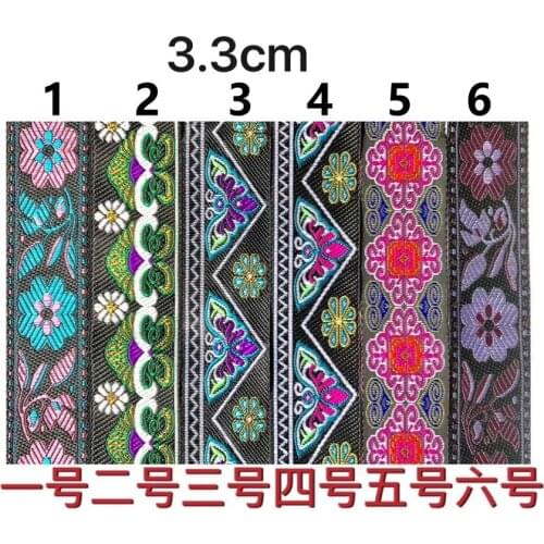 3.3cm ethnic style jacquard webbing,QC0418B