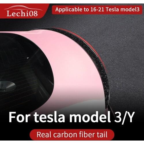 For tesla model 3 accessories/car 2016-2021 accessories carbon spoiler tesla three spoiler tesla model 3 carbon/accessoires