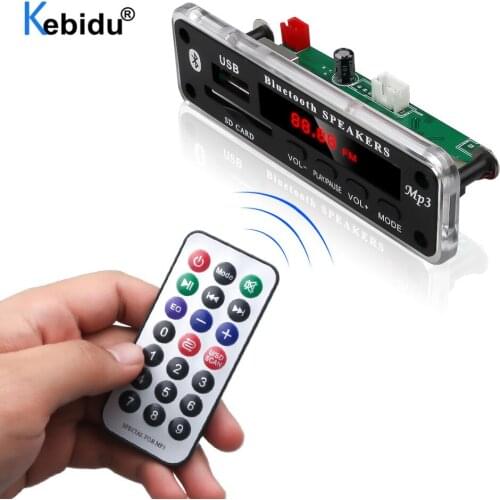 KEBIDU Wireless MP3 Player Decoder Board Module Bluetooth WMA USB TF Radio FM AUX Audio 3.5mm For Car Speaker for iPhone