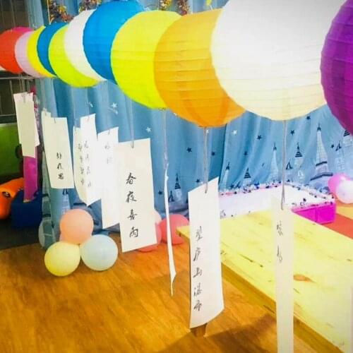 8Inch 20cm Round Paper Lantern Birthday Wedding Party Decoration DIY Crafts Lampion White Hanging Lantern Balls Party Supplies
