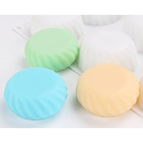 Diy Hand-made Soap Silicone Molds 8-hole classic round shape soap mould Essential oil handmade soap tool Silicone mold