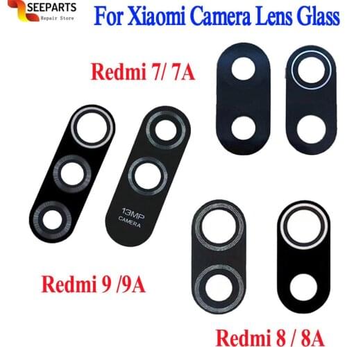 For Xiaomi Redmi 6 7 8 9 Rear Camera Lens Back Main Camera Glass Cover For Redmi 6A 7A 8A 9A Camera Lens Replacement Parts
