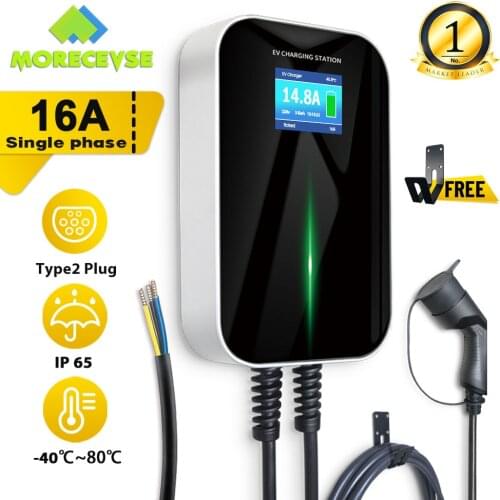 16A 1Phase EVSE Wallbox EV Charger Electric Vehicle Charging Station with Type 2 Cable IEC 62196-2 for Audi MINI Cooper Smart