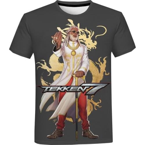 Fashion Design PS4 Games Tekken 7 3D Printed T-shirt Mens Harajuku Hip Hop Streewear Oversize T Shirt