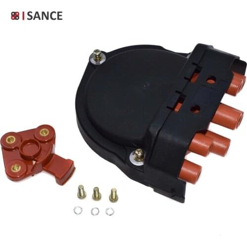 ISANCE Ignition Distributor Cap & Rotor 12111725070 12111734110 For BMW E30 E28 320 325 520 525 535 530 635 732 735 745 730 750