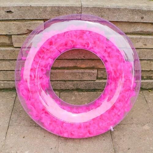 Beautiful Swim Circle Pool Floating Mattress Float Water Pool Party Inflatable Swimming Ring Float Round Feather Seat Toy