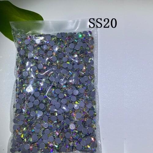 Crystal AB SS20 DMC HotFix FlatBack Rhinestones crystal hot fix stone Iron On Rhinestones garment sewing stones