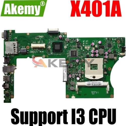 AKEMY X401A Laptop Motherboard For ASUS X301A X401A X501A Original Mainboard HM76 Support I3 CPU
