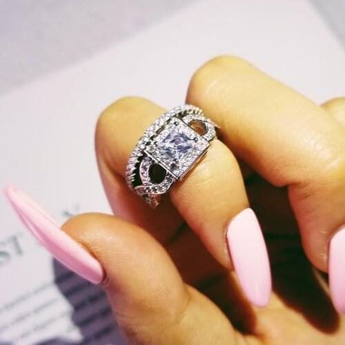 Vintage wedding ring set for women bride engagement Jewelry Band eternity gift ghana wholesale moonso R4859