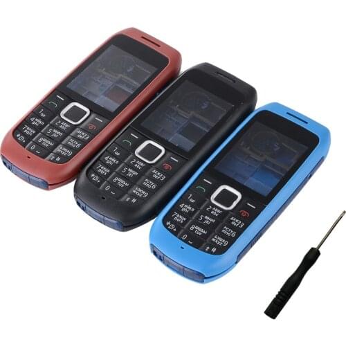 New 1616 Full Housing Cover Case For Nokia 1616 Front Frame+Battery Door+English Russian keypads+Tools