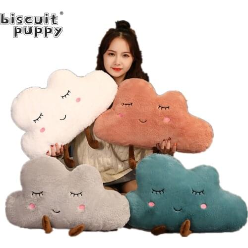 New Soft Cartoon Cloud Plush Pillow Stuffed Kawaii Cloud Plush Toy Creative Cushion Girls Baby Home Decor Birthday Gift