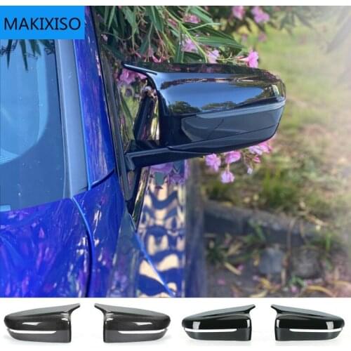 A Pair Carbon Fiber Car Rearview Mirror Cap Cover Trim For BMW 5 7 Series G30 G38 G11 G12 2017-2020 Car Styling Accessories