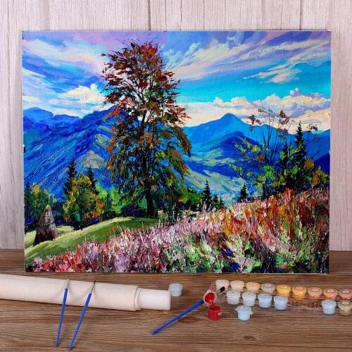 Landscape September DIY Painting By Numbers Complete Kit Acrylic Paints 40*50 Painting On Canvas Handmade Handicraft