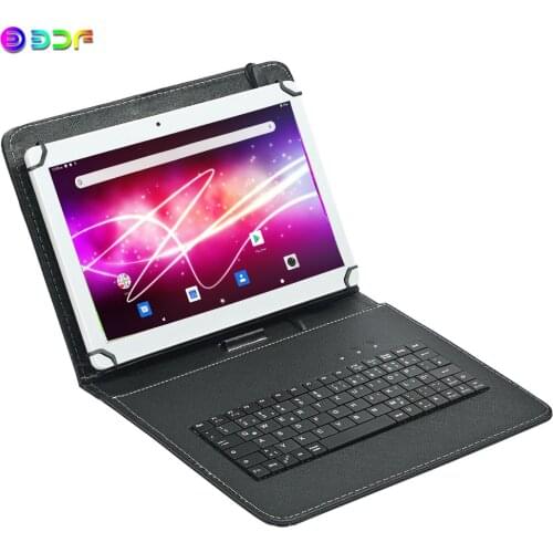 10.1 inch Tablets 3G Phone Call System 9.0 Octa Core 4GB+64GB ROM Bluetooth 4.0 Wi-Fi 2.5D Steel Screen Tablet PC+Keyboard