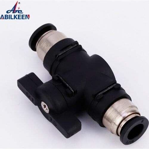 BUC 4 6 8 10 12mm pneumatic quick connector PU hose connector manual valve steering switch manual ball valve