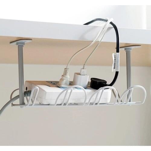 Cable Storage Shelf Adhesive Hanging Storage Basket Socket Storage Household Accessory Rack Plug Wire Organizer Holder Table