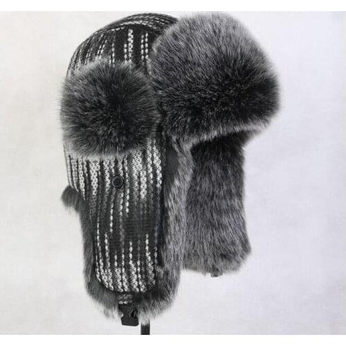 Russian Winter thicken warm lei feng cap male plus size cotton bomber cap womens winter skiing hat riding hat TB361