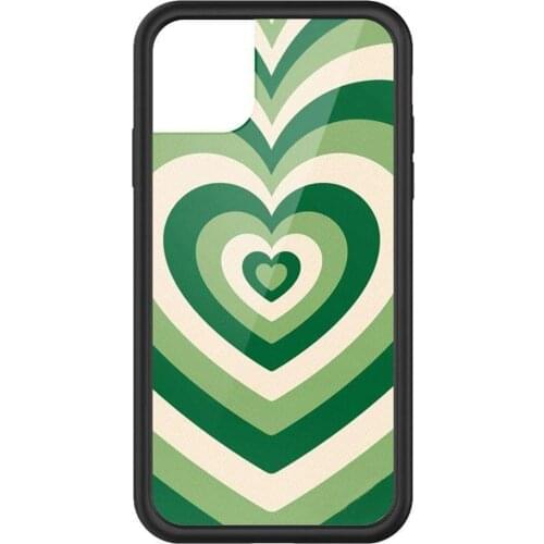 Green Latte Love Silicone PC+TPU phone case for iphone 6S 7 8 Plus X Xs Max for Apple phone XR 11 12 MINI Pro hard fundas 2021