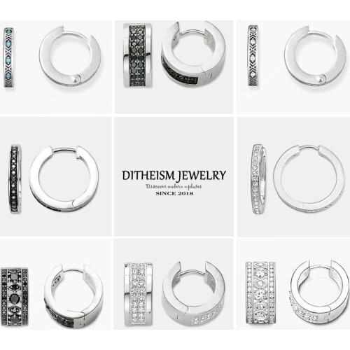 Creole Hinged Hoop Earrings Asian Ornament, 2019 New Hot Fashion Jewelry Ethnic 925 Sterling Silver Gift For Women