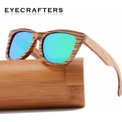 Retro Natural Zebra Wooden Sunglasses Polarized Men Bamboo Sun Glasses Women Brand Designer Wood Glasses Oculos de sol masculino