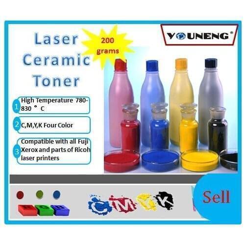 Compatible bulk laser ceramic toner for xerox 6510 6500 215 color copier,ceramic toner powder CMYK 50g/color 200g