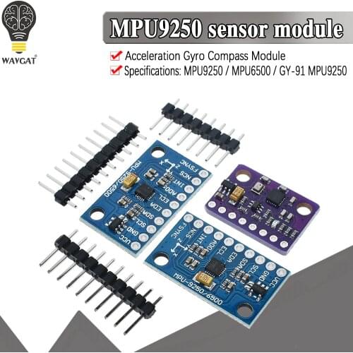 SPI/IIC GY-9250 BMP280 GY-91 MPU6500 MPU-9250 6-Axis 9-Axis 10DOF Attitude Gyro+Accelerator+Magnetometer Sensor Module MPU9250