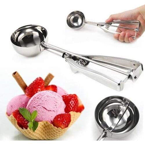 Steel Lux Ball Shaped Ice Cream Spoon