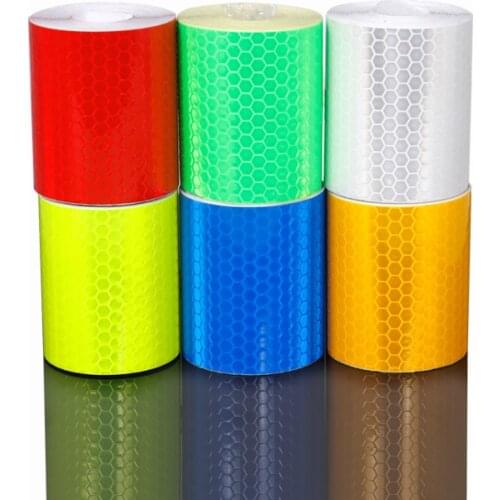 Deemount Bicycle Reflective Sticker 3M*5CM Light Sensitive Straight Strip Reflector Visual Warning Figments Safe Bike