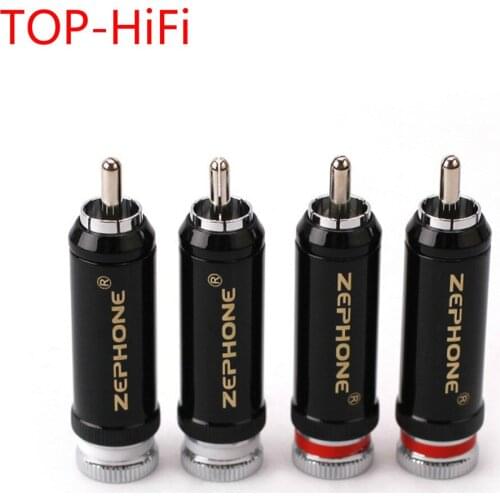 TOP-HiFi Free Shipping 4pieces RCA Jack Plug Connector for DIY audio cable