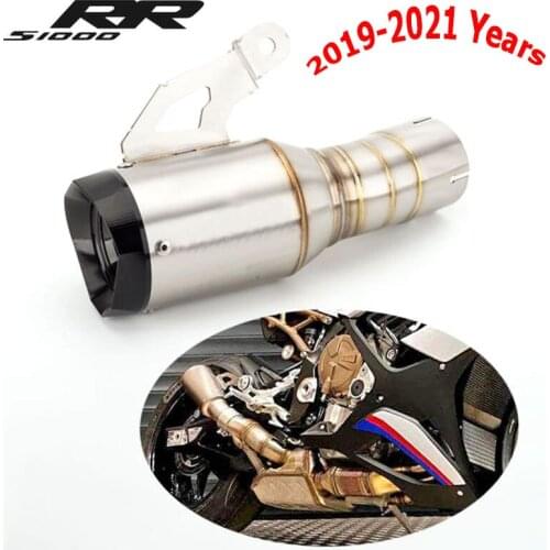 Slip on 51mm 61mm 63mm 65mm Universal Air Intake Motorcycle Exhaust with Muffler Pure Manual Custom Exhaust S1000RR Z900 R6