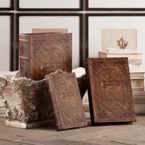 Vintage Fake book decoration books model American retro Old book decoration Photography props books Luxury storage box