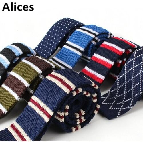 5cm Mens Knitted Knit Leisure Striped Tie Fashion Skinny Narrow Slim Neck Ties For Men Skinny Woven Designer Cravat