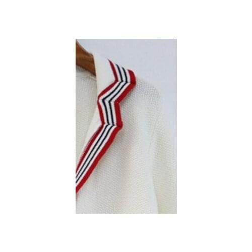 Women Sweater 2019 Spring / Summer Single-breasted Irregular Collar Color Matching Cardigan