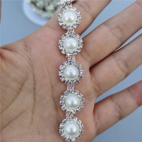 Rhinestone Crystal Chain Bling Diamante Lace Diamond Belt Trim Ribbon Necklace Applique Gem Sparkle Wedding Dress 1.3cm Width