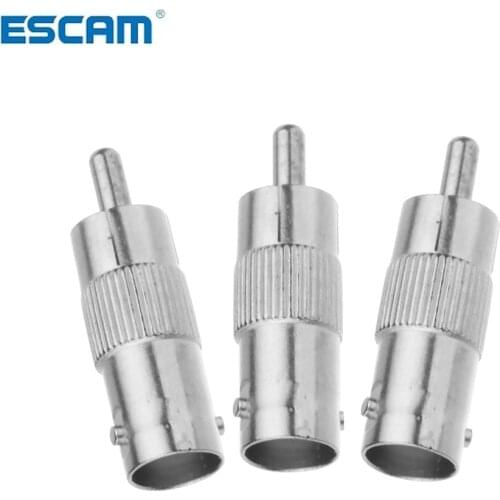 10Pcs BNC Female to RCA Male Coax Cable Connector Coupler Adapter Plug for CCTV Camera Audio Camera security system