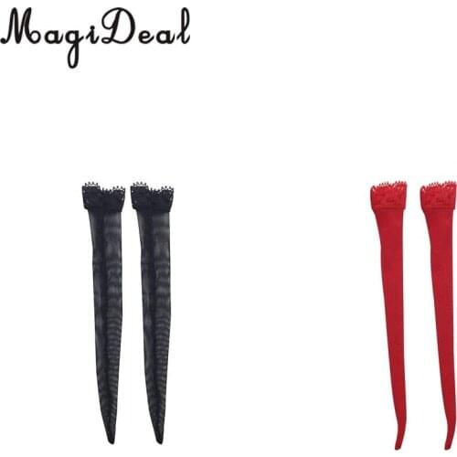 2 Pair 1:6 Scale Lace up Knee High Stocking Socks for 12" Female Doll Figure