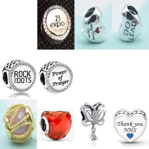 2020 NEW 100% 925 Sterling Silver D23 Cute Animal Heart Shaped Charm Fit DIY Women Bracelet Fashion Original Jewelry Gift