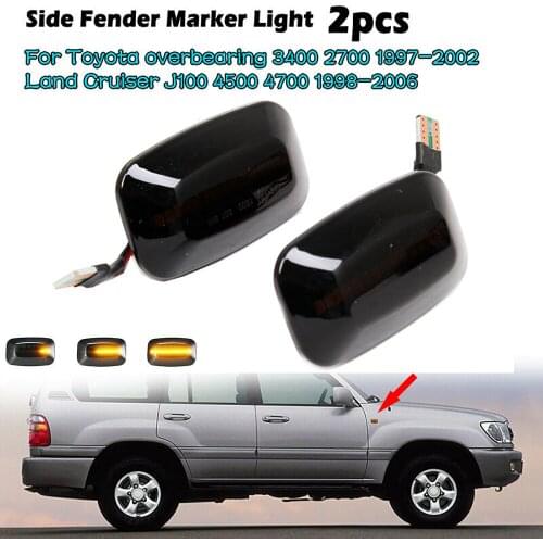 2x smoke Side Marker LED Signal Light For toyota Land Cruiser fj100 LC100 98-2005 HILUX N60 CAMRY CELICA PREVIA 70 80 100 Series