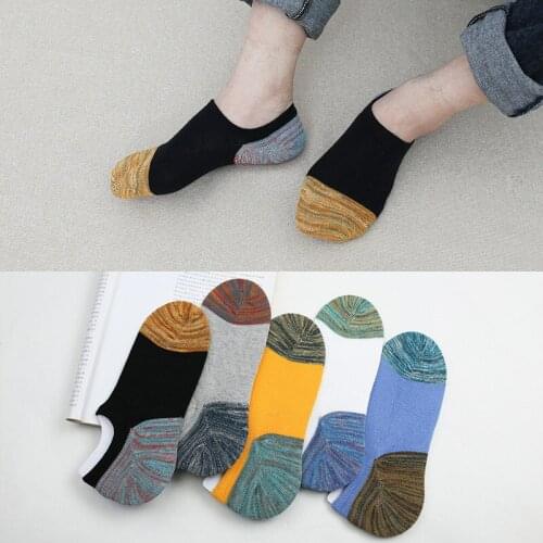 5 pairs Men Socks Boat No Show White Black Gray Short Solid Thin Socks For Male Animal Low Cut Sports Invisible Cotton Men Socks