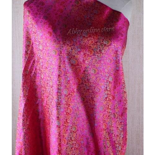 90cm*50cm Floral Brocade Fabric Damask Jacquard Apparel Costume Upholstery Furnishing Curtain Material